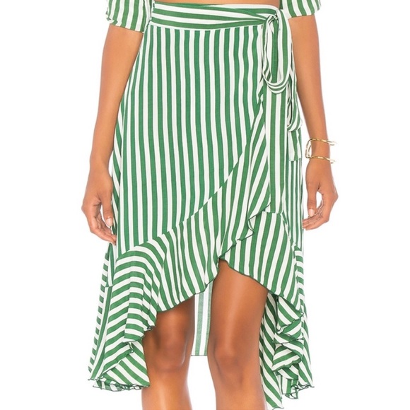 Faithfull the Brand Dresses & Skirts - FAITHFULL THE BRAND Tramonti Skirt Green Stripe
